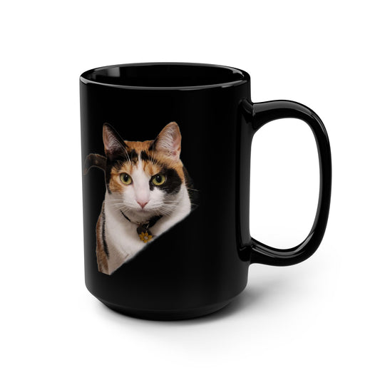 Annie’s Calico — Original Photography Black Mug, 15oz