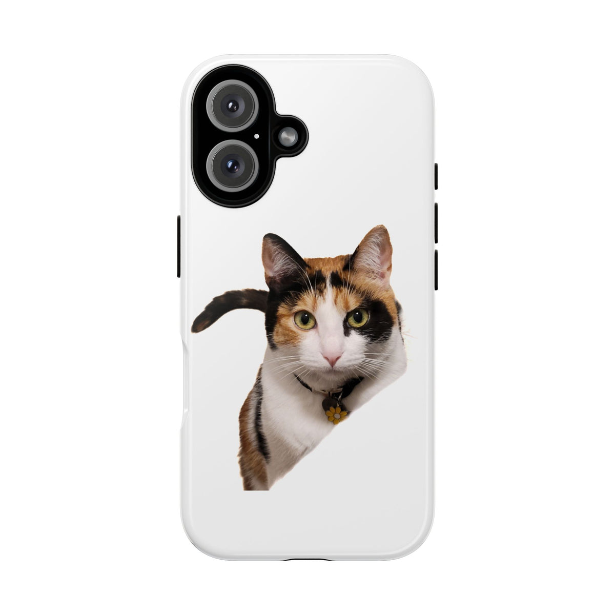 Calico Cat Photo Phone Case — Peek-a-Boo Pet Design for iPhone, Samsung & Pixel