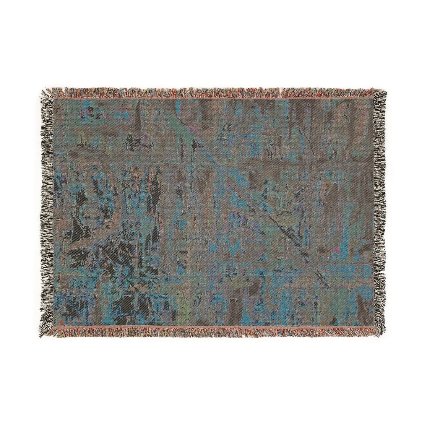 Organized Emotion — Abstract Expressionist Woven Blanket