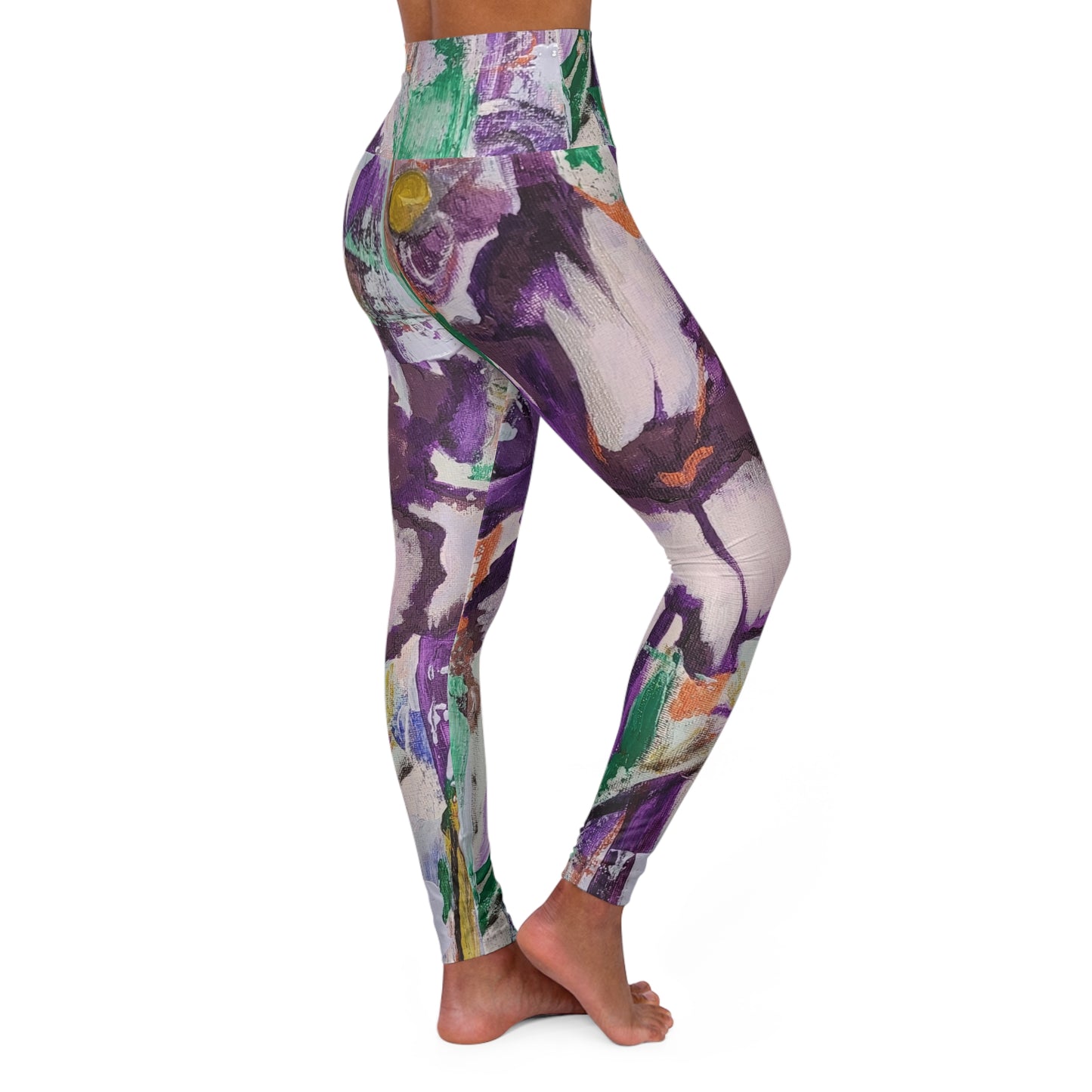 Iris- Original Art High Waisted Yoga Leggings (AOP)