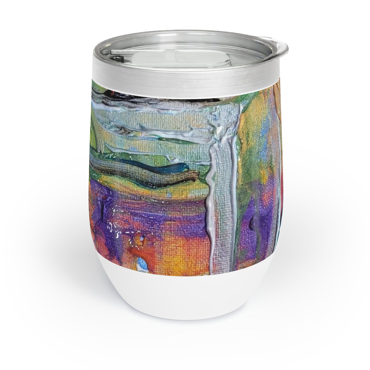 Desert Sunset Abstract Wine Tumbler | Original Art
