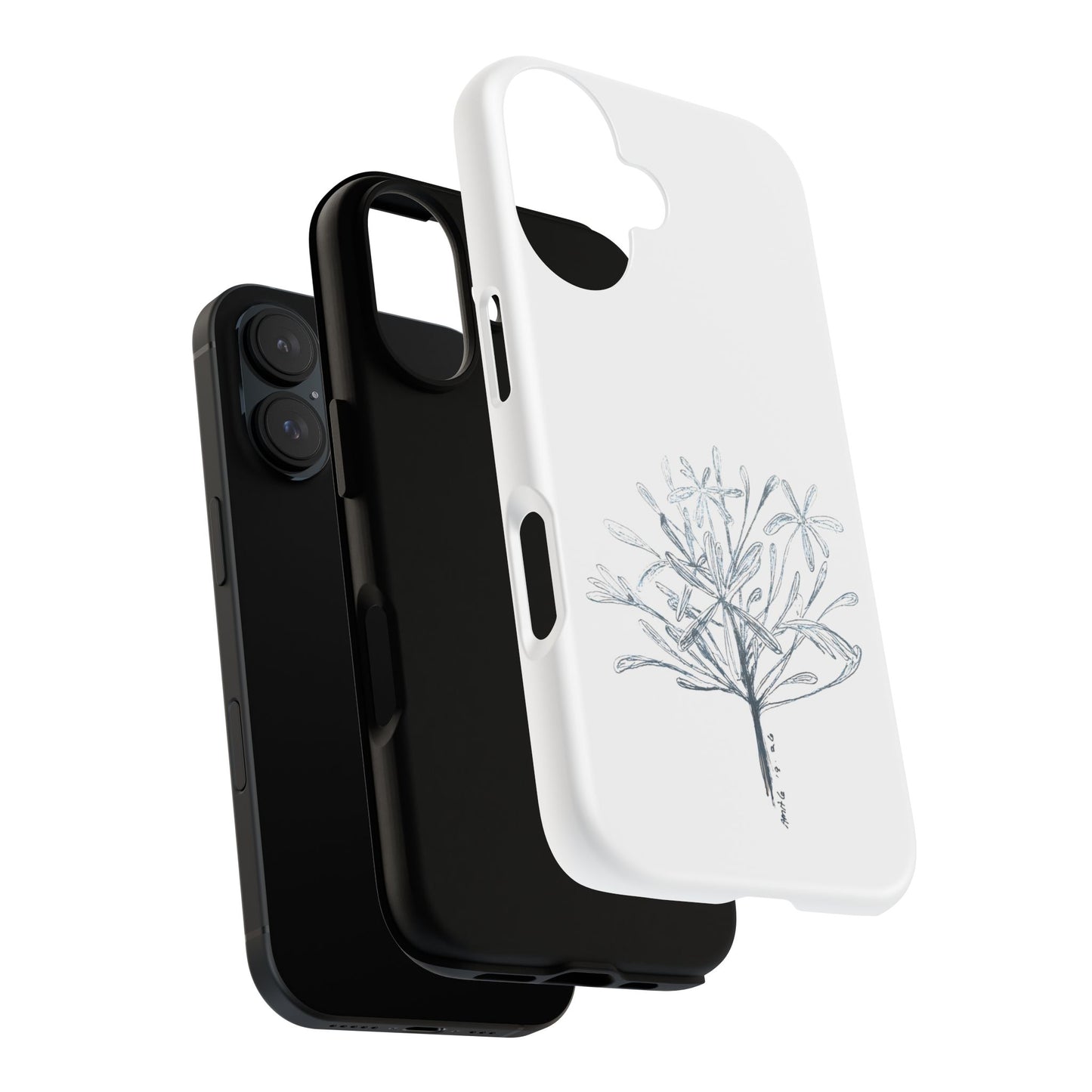 Agapanthus Botanical Line Drawing Phone Case — Minimalist Floral Art for iPhone, Samsung & Pixel